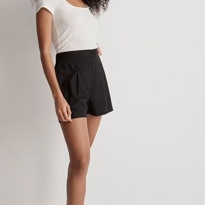 NWT Madewell Clean Pull-On Shorts in Linen-Cotton - XS in Black Coal (Spring 23)